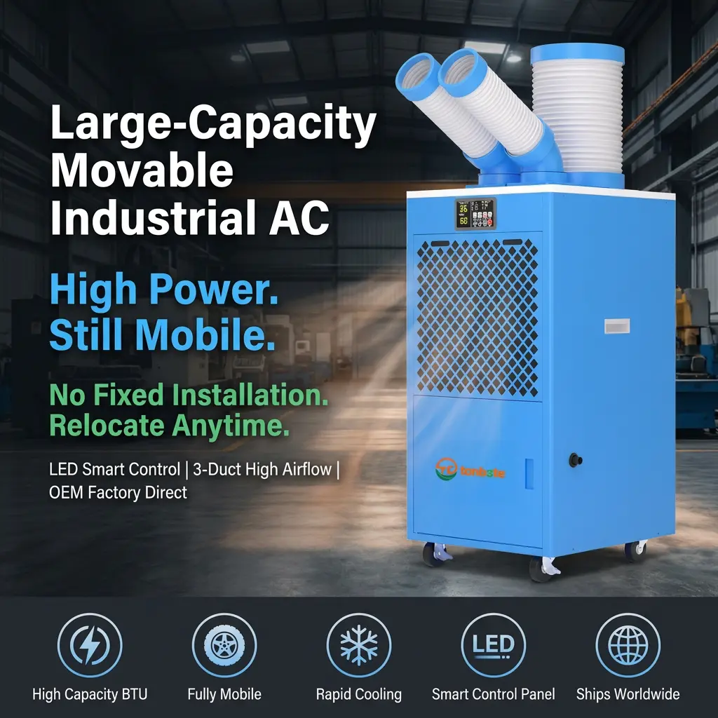 OEM/ODM อุตสาหกรรมแบบพกพา AC หน่วยล้อเลื่อนคลังสินค้าห้องเซิร์ฟเวอร์ฉุกเฉินเครื่องทำความเย็นชั่วคราว OEM/ODM อุตสาหกรรมแบบพกพา AC หน่วยล้อเลื่อนคลังสินค้าห้องเซิร์ฟเวอร์ฉุกเฉินเครื่องทำความเย็นชั่วคราว
